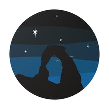Load image into Gallery viewer, Arches At Night Round Vinyl Stickers