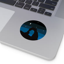Load image into Gallery viewer, Arches At Night Round Vinyl Stickers