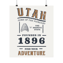 Load image into Gallery viewer, Utah Find Your Adventure Matte Vertical Posters