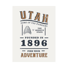 Load image into Gallery viewer, Utah Find Your Adventure Matte Vertical Posters