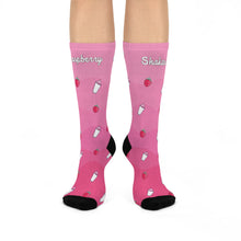 Load image into Gallery viewer, Raspberry Shakes Cushioned Crew Socks