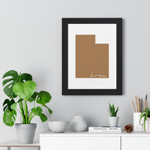 Load image into Gallery viewer, Utah Home Framed Vertical Poster
