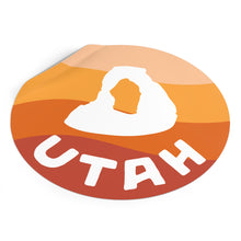Load image into Gallery viewer, Delicate Arch Round Vinyl Stickers