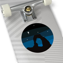 Load image into Gallery viewer, Arches At Night Round Vinyl Stickers