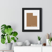 Load image into Gallery viewer, Utah Home Framed Vertical Poster