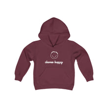 Load image into Gallery viewer, Choose Happy Youth Heavy Blend Hooded Sweatshirt