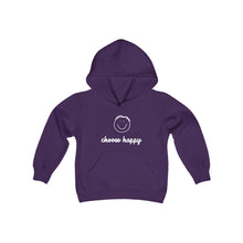 Load image into Gallery viewer, Choose Happy Youth Heavy Blend Hooded Sweatshirt