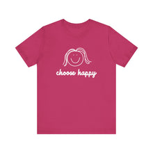 Load image into Gallery viewer, Choose Happy Unisex Jersey Short Sleeve Tee