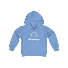 Load image into Gallery viewer, Choose Happy Youth Heavy Blend Hooded Sweatshirt