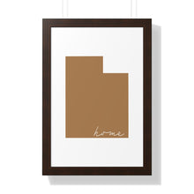 Load image into Gallery viewer, Utah Home Framed Vertical Poster