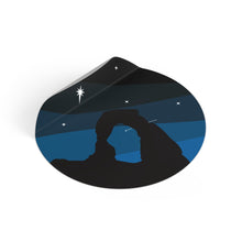Load image into Gallery viewer, Arches At Night Round Vinyl Stickers