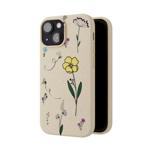 Flowers And Bees Biodegradable Cases