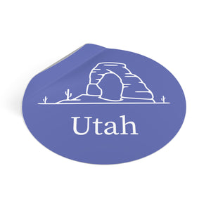 Utah Arch Round Vinyl Stickers