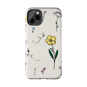 Flowers And Bees Tough Phone Cases