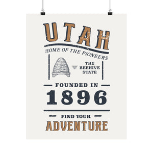 Utah Find Your Adventure Matte Vertical Posters