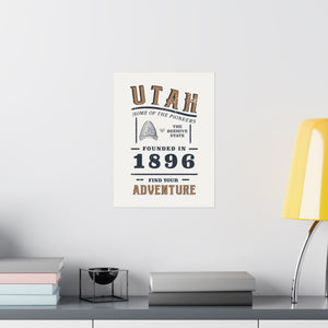 Utah Find Your Adventure Matte Vertical Posters