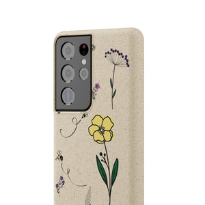 Flowers And Bees Biodegradable Cases