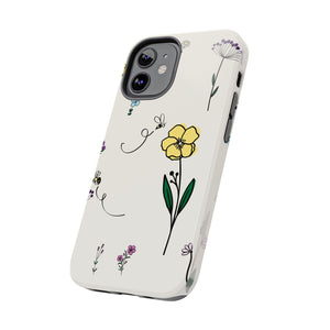 Flowers And Bees Tough Phone Cases