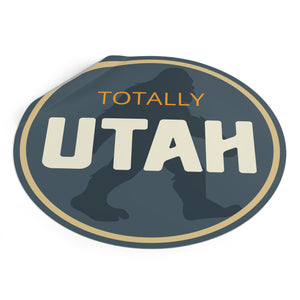 Bigfoot Totally Utah Round Vinyl Stickers