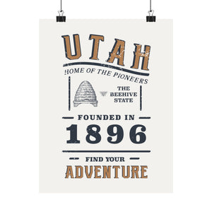 Utah Find Your Adventure Matte Vertical Posters