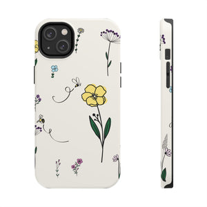 Flowers And Bees Tough Phone Cases