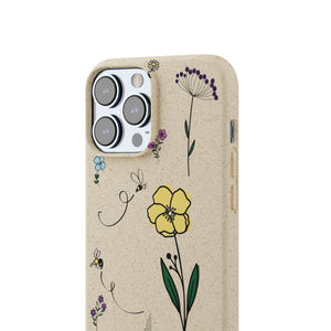 Flowers And Bees Biodegradable Cases