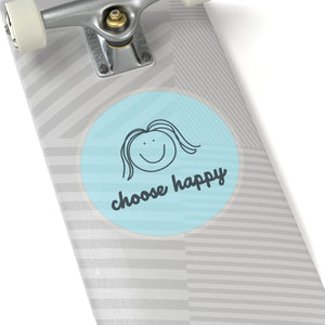 Choose Happy Kiss-Cut Stickers