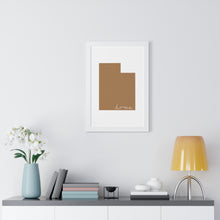 Load image into Gallery viewer, Utah Home Framed Vertical Poster
