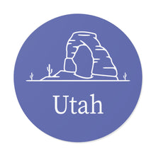 Load image into Gallery viewer, Utah Arch Round Vinyl Stickers
