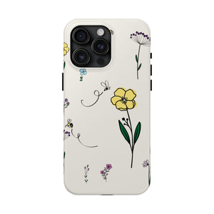 Flowers And Bees Tough Phone Cases