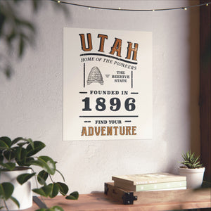 Utah Find Your Adventure Matte Vertical Posters