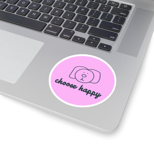 Choose Happy Kiss-Cut Stickers