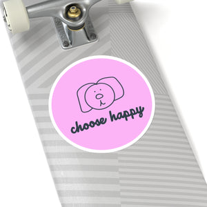 Choose Happy Kiss-Cut Stickers