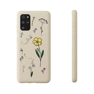 Flowers And Bees Biodegradable Cases