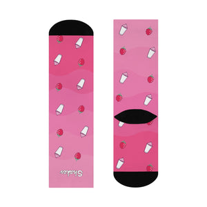 Raspberry Shakes Cushioned Crew Socks