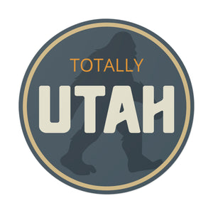 Bigfoot Totally Utah Round Vinyl Stickers