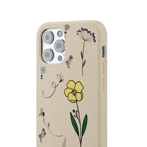 Flowers And Bees Biodegradable Cases