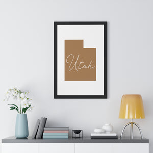 Utah Framed Vertical Poster