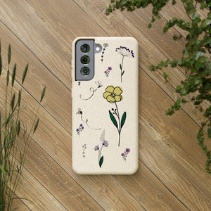 Flowers And Bees Biodegradable Cases