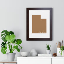 Load image into Gallery viewer, Utah Home Framed Vertical Poster
