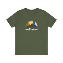 Load image into Gallery viewer, Utah Mountain Sky Unisex Jersey Short Sleeve Tee
