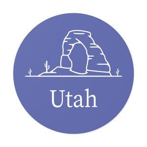 Utah Arch Round Vinyl Stickers