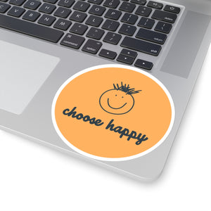 Choose Happy Kiss-Cut Stickers