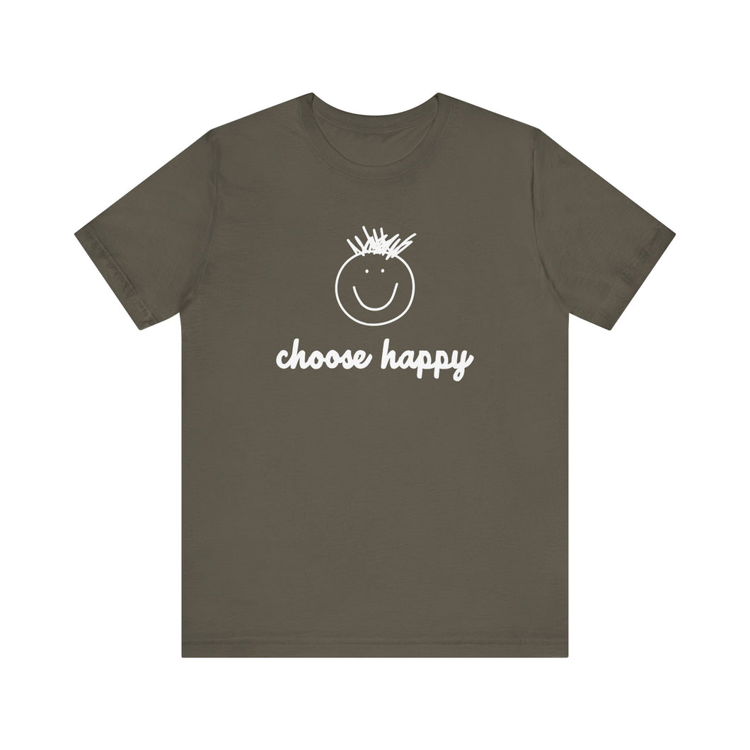 Choose Happy Unisex Jersey Short Sleeve Tee