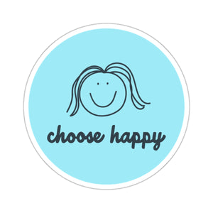 Choose Happy Kiss-Cut Stickers