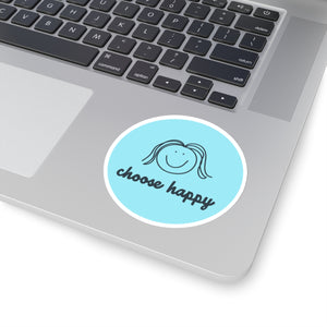 Choose Happy Kiss-Cut Stickers