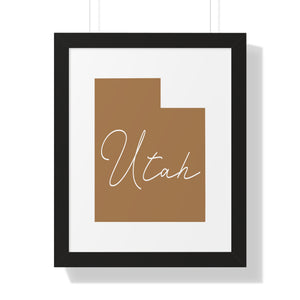 Utah Framed Vertical Poster