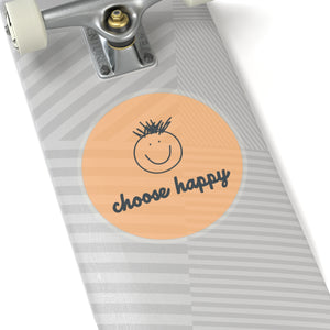 Choose Happy Kiss-Cut Stickers