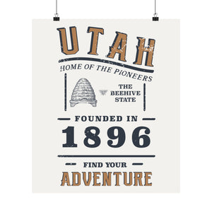 Utah Find Your Adventure Matte Vertical Posters