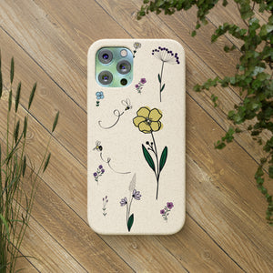 Flowers And Bees Biodegradable Cases